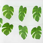 10ft Warm White LED Artificial Tropical Palm Leaf Vine String Lights, Wall Hanging Monstera Leaves Garland - Bell Racket Store