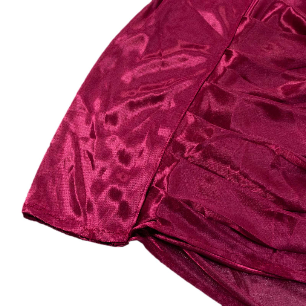 10ftx10ft Burgundy Double Drape Pleated Satin Event Curtain Drapes, Glossy Photo Backdrop Event Panel - Bell Racket Store