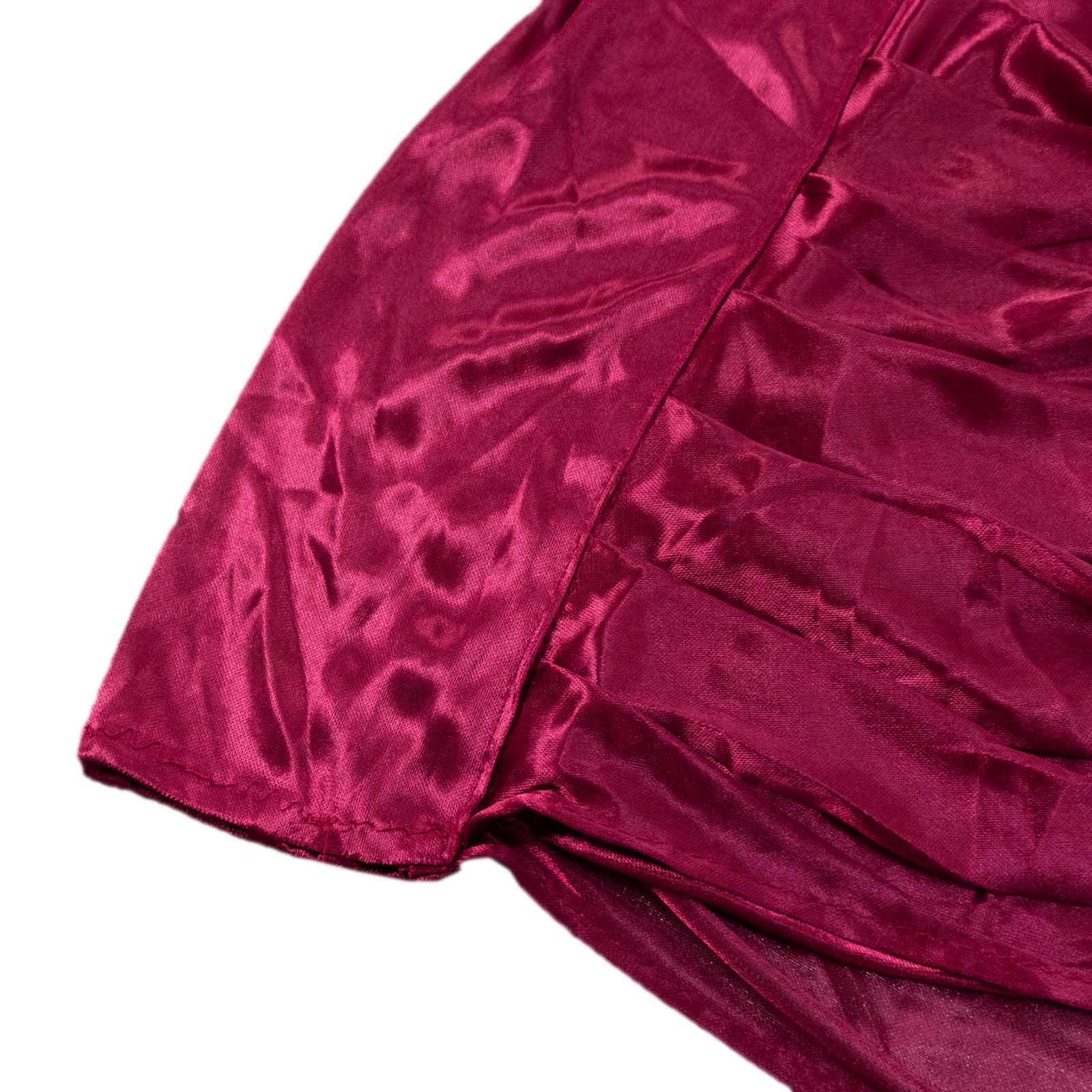 10ftx10ft Burgundy Double Drape Pleated Satin Event Curtain Drapes, Glossy Photo Backdrop Event Panel - Bell Racket Store