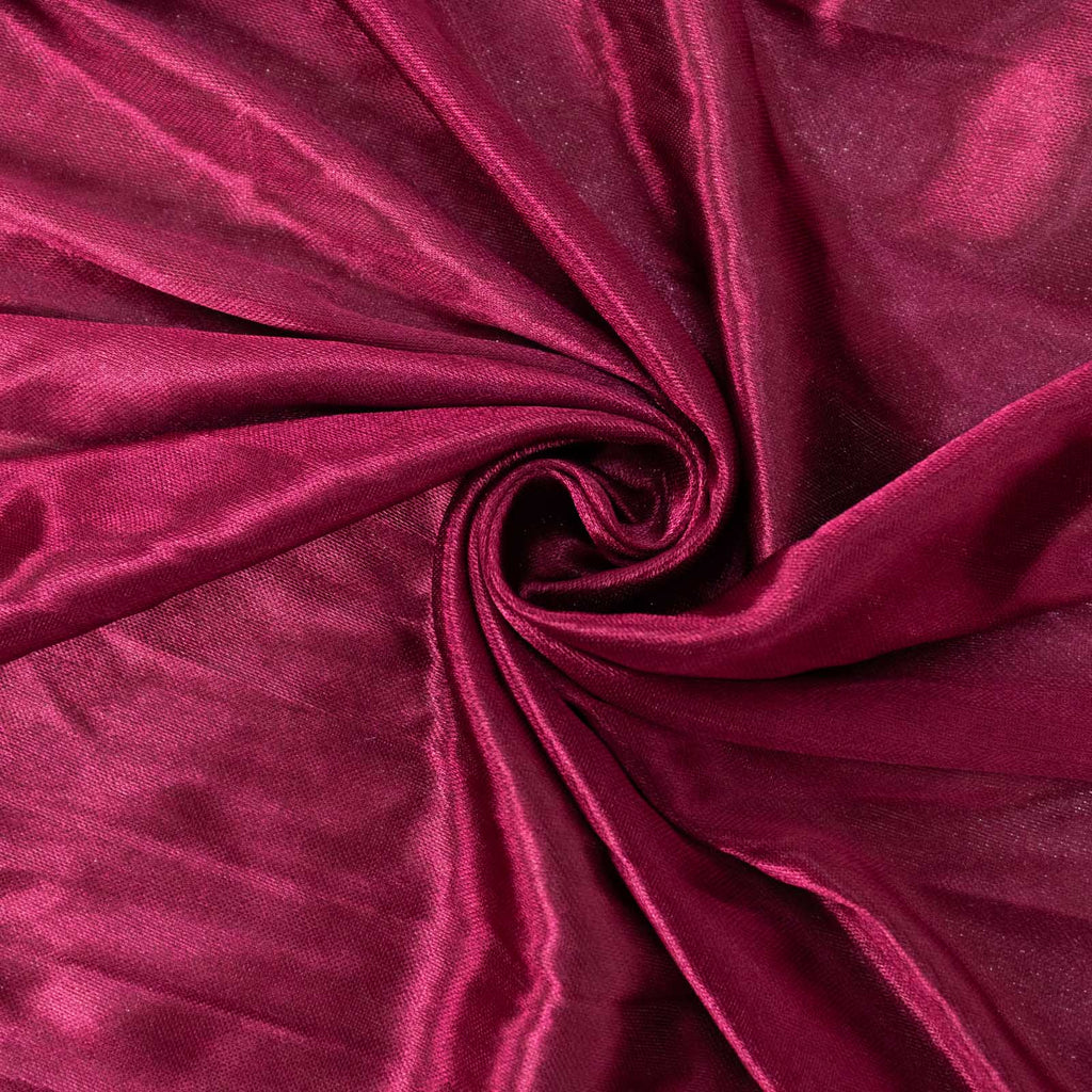 10ftx10ft Burgundy Double Drape Pleated Satin Event Curtain Drapes, Glossy Photo Backdrop Event Panel - Bell Racket Store