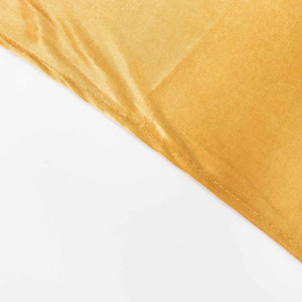 10ftx10ft Gold Double Drape Pleated Satin Event Curtain Drapes, Glossy Photo Backdrop Event Panel - Bell Racket Store