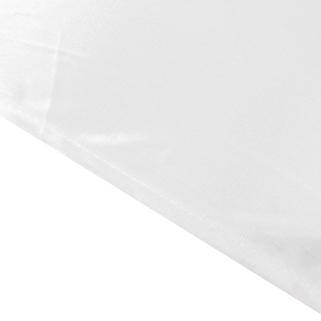 10ftx10ft White Double Drape Pleated Satin Event Curtain Drapes, Glossy Photo Backdrop Event Panel - Bell Racket Store