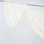 10ftx20ft Ivory Sheer Durable Flame Resistant Ceiling Drape Curtain Panels - Bell Racket Store