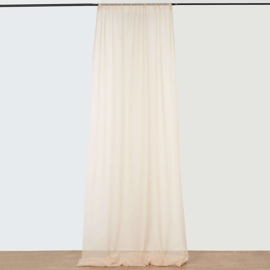 10ftx20ft Nude Sheer Durable Flame Resistant Ceiling Drape Curtain Panels - Bell Racket Store