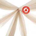10ftx20ft Nude Sheer Durable Flame Resistant Ceiling Drape Curtain Panels - Bell Racket Store