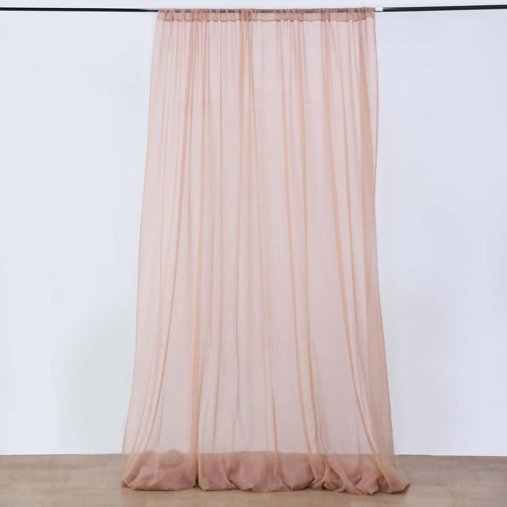 10ftx30ft Dusty Rose Sheer Ceiling Drape Curtain Panels Durable Flame Resistant Fabric - Bell Racket Store