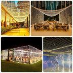 10ftx30ft LED Curtain String Lights, 8 Modes Warm White 900 LED Plug - in Waterproof Fairy Lights for Indoor Outdoor Backdrop - Bell Racket Store
