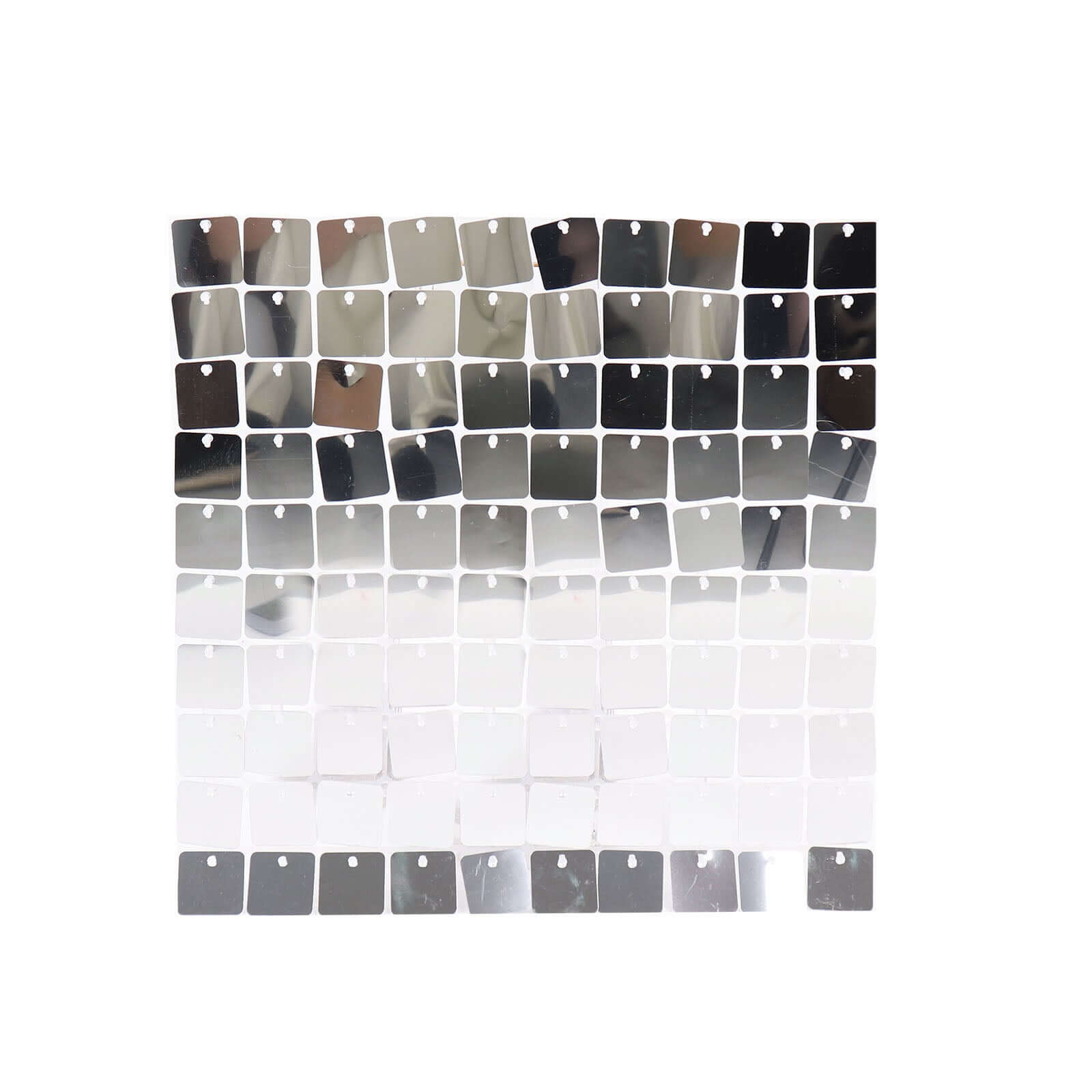 10sq.ft Shiny Silver Square Sequin Shimmer Wall Party Photo Backdrop, Active Spangle Wall Art DÃ©cor Panels - 10 Panels - Bell Racket Store