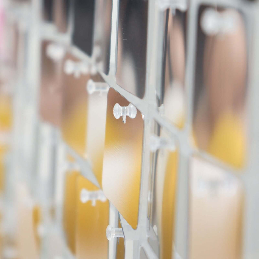 10sq.ft Shiny Silver Square Sequin Shimmer Wall Party Photo Backdrop, Active Spangle Wall Art DÃ©cor Panels - 10 Panels - Bell Racket Store