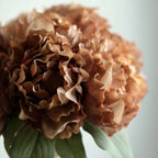 11" Dusty Rose Real Touch Artificial Silk Peonies Flower Bouquet - Bell Racket Store