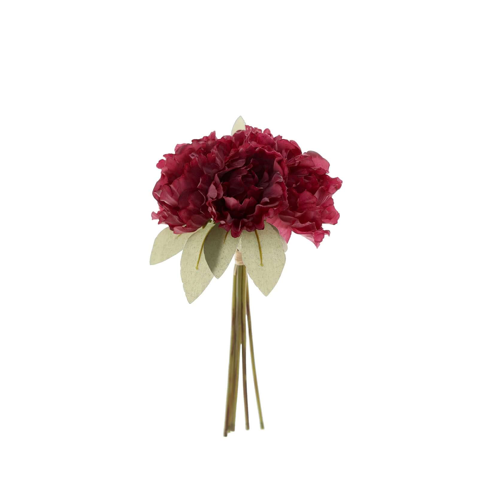 11" Mulberry Real Touch Artificial Silk Peonies Flower Bouquet - Bell Racket Store