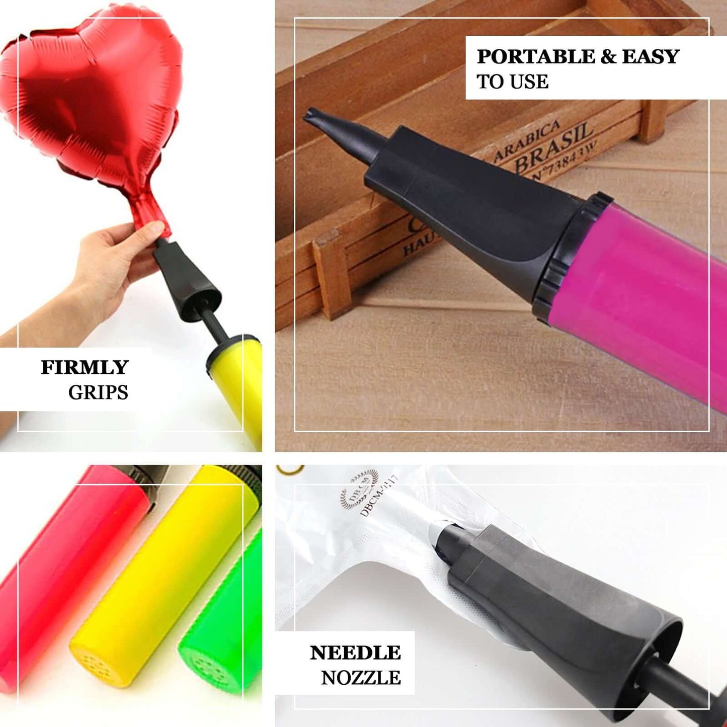 11" Pump Up The Fun Compactable Balloon Hand Pump Balloon Inflator - NestOCart