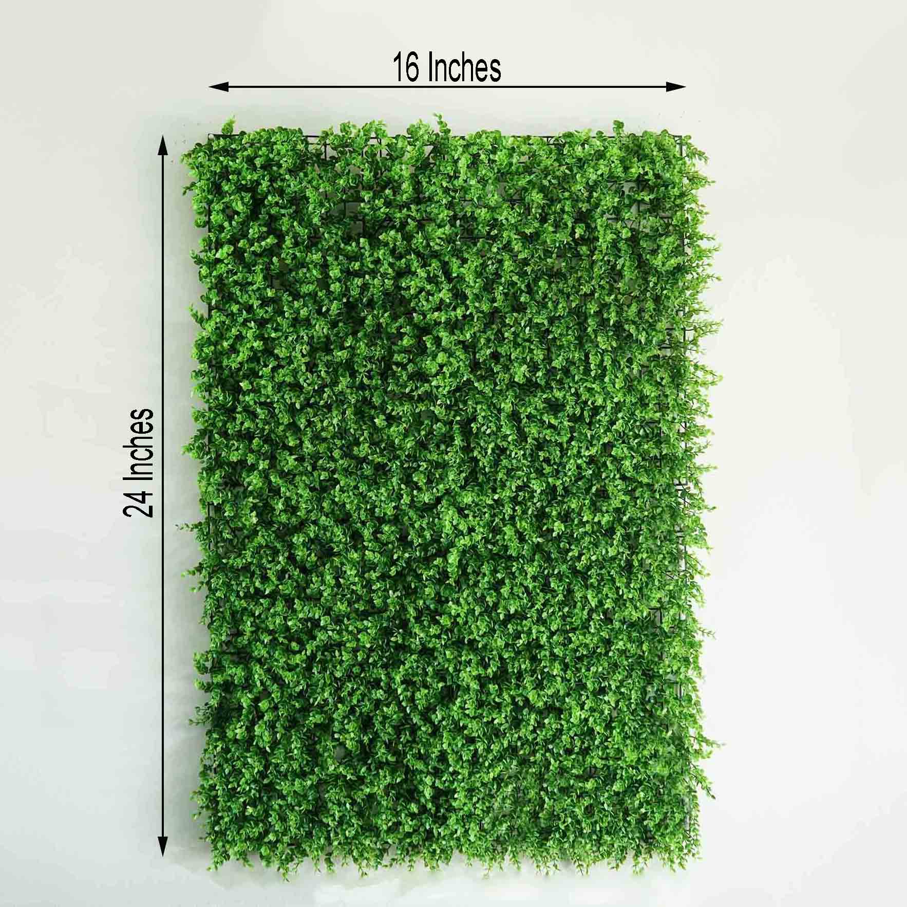 11 Sq ft. Artificial Baby Green Boxwood Hedge Garden Wall Backdrop Mat - 4 Panels - Bell Racket Store