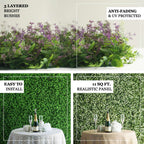11 Sq ft. Artificial Baby Green Boxwood Hedge Garden Wall Backdrop Mat - 4 Panels - Bell Racket Store