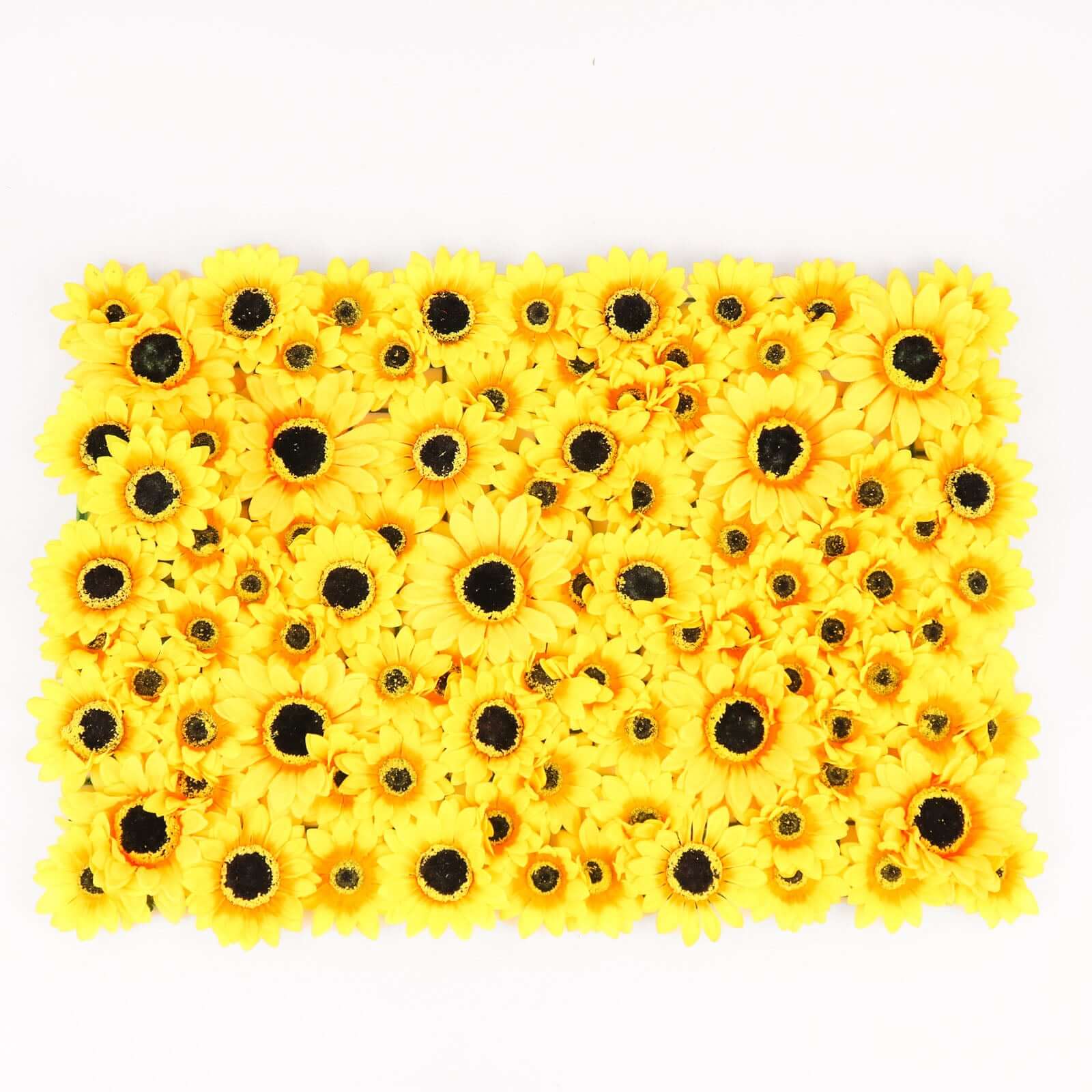 11 Sq ft. Artificial Sunflower Wall Mat Backdrop, Flower Wall Decor, Indoor Outdoor UV Protected - 4 Artificial Panels - Bell Racket Store