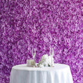 11 Sq ft. Purple UV Protected Hydrangea Flower Wall Mat Backdrop - 4 Artificial Panels