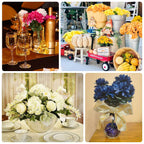 12 Bushes Red Artificial Silk Chrysanthemum Flower Bouquets - Bell Racket Store