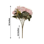 2 Pack Artificial Rose & Peony Floral Arrangements â€“ 12" Blush Silk Bouquets for Weddings & Home DÃ©cor