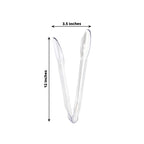 3-Pack Plastic Serving Tongs Clear - Durable Disposable Food Service Tongs for Salad Bars Dessert Tables Buffets 12"