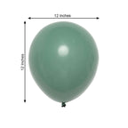 25 Pack 12" Olive Green Double Stuffed Prepacked Latex Balloons