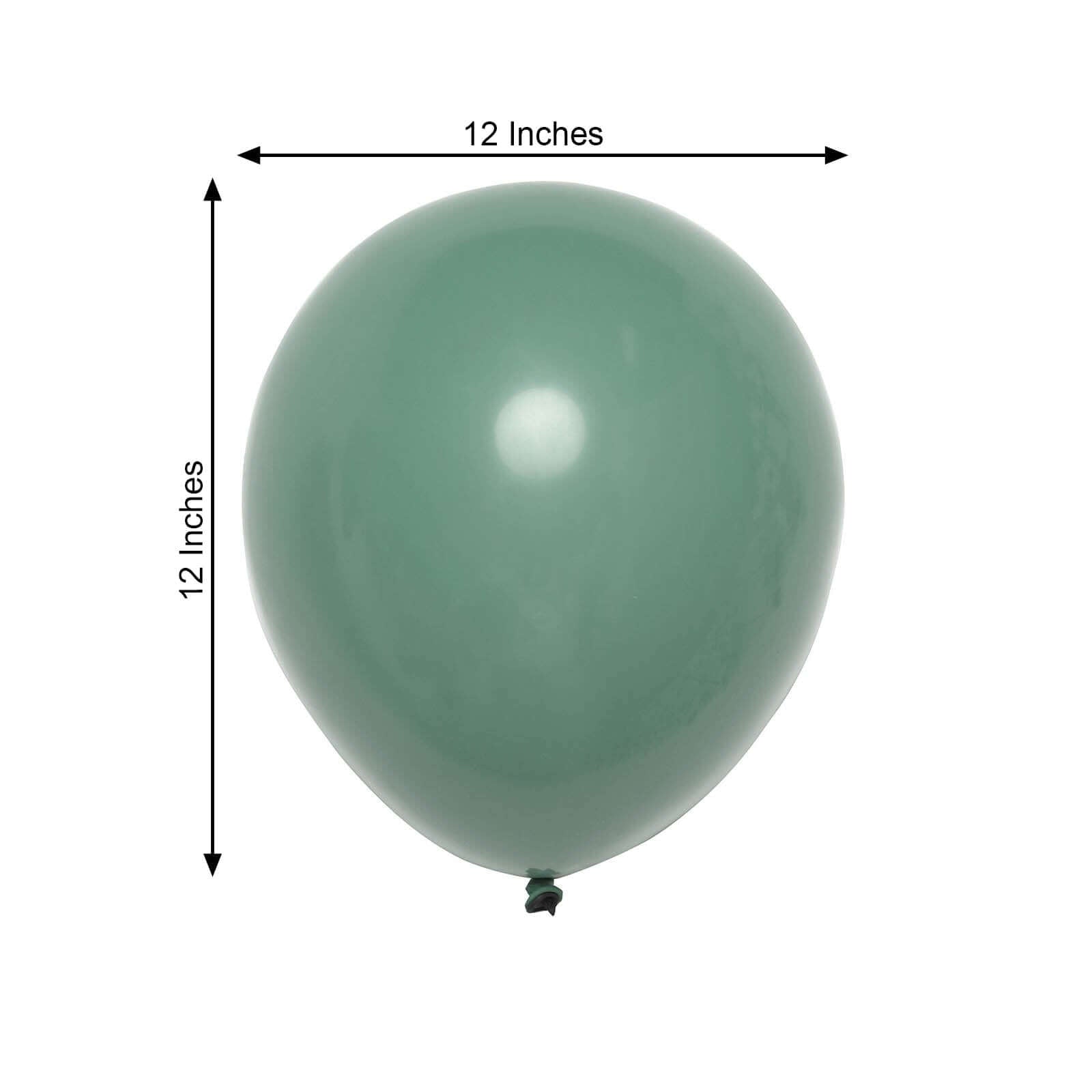 25 Pack 12" Olive Green Double Stuffed Prepacked Latex Balloons