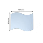 4-Pack Hanging Wall Decor Wave Glass Mirror Table Centerpiece - Reflective Decorative Display 12"