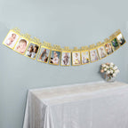 12 Month Milestone 1st Birthday Party Photo Backdrop Hanging Banner, Baby Photo Garland Banner - 5.5ft - Bell Racket Store