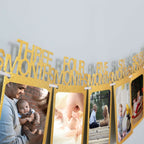 12 Month Milestone 1st Birthday Party Photo Backdrop Hanging Banner, Baby Photo Garland Banner - 5.5ft - Bell Racket Store