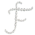 12 Pack 1.5" Clear Rhinestone Monogram Letter Jewel Sticker Self Adhesive DIY Diamond Decor - F