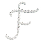 12 Pack 1.5" Clear Rhinestone Monogram Letter Jewel Sticker Self Adhesive DIY Diamond Decor - F