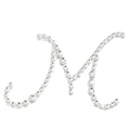 12 Pack 1.5" Clear Rhinestone Monogram Letter Jewel Sticker Self Adhesive DIY Diamond Decor - M
