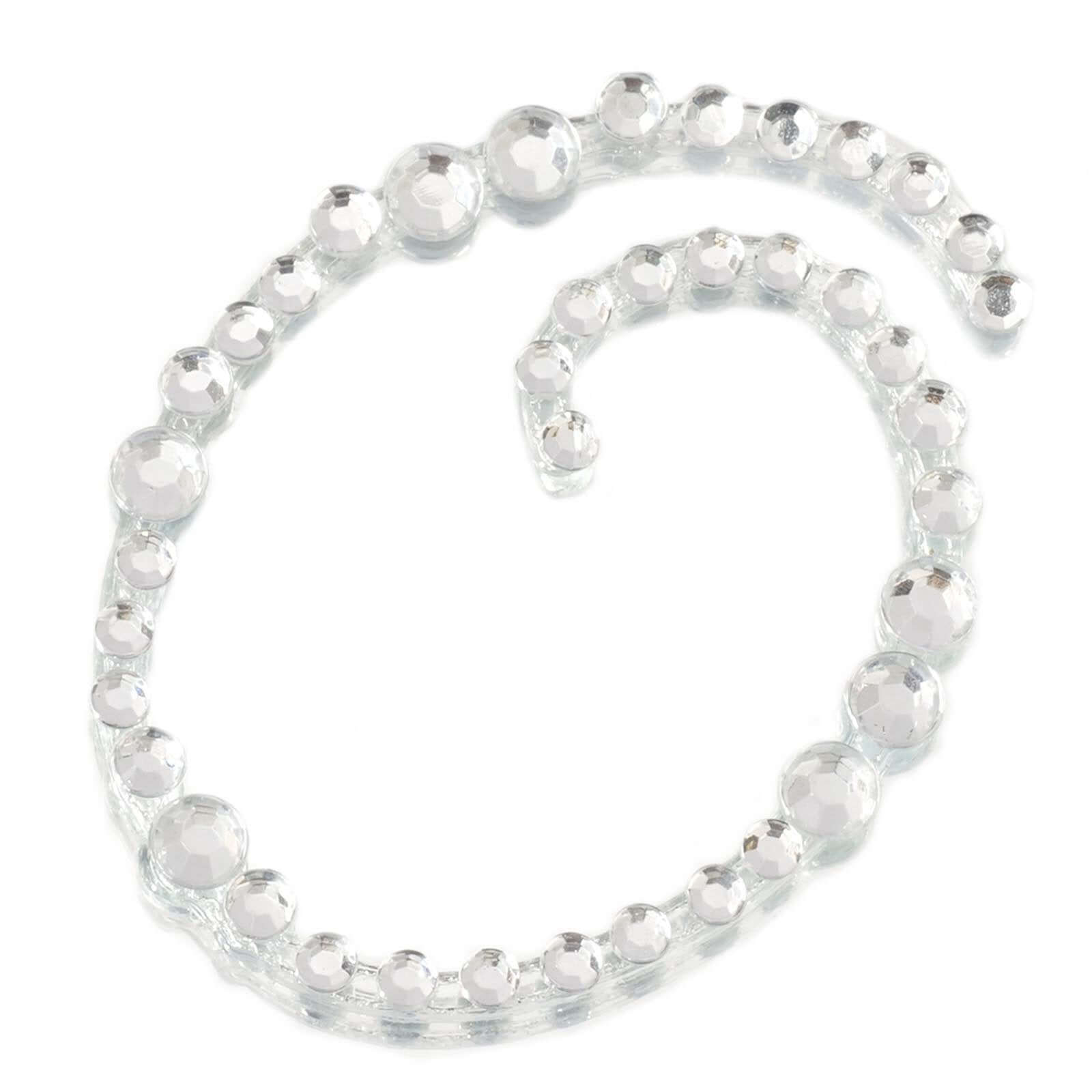 12 Pack 1.5" Clear Rhinestone Monogram Letter Jewel Sticker Self Adhesive DIY Diamond Decor - O