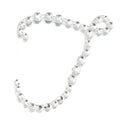 12 Pack 1.5" Clear Rhinestone Monogram Letter Jewel Sticker Self Adhesive DIY Diamond Decor - T