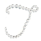 12 Pack 1.5" Clear Rhinestone Monogram Letter Jewel Sticker Self Adhesive DIY Diamond Decor - T