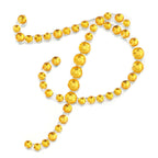 12 Pack 1.5" Gold Rhinestone Monogram Letter Jewel Sticker Self Adhesive DIY Diamond Decor - P
