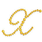 12 Pack 1.5" Gold Rhinestone Monogram Letter Jewel Sticker Self Adhesive DIY Diamond Decor - X