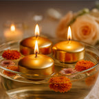 12 Pack 2" Metallic Gold Floating Candles â€“ Unscented Dripless Long - Lasting Disc Wax Candles for Weddings & Table DÃ©cor - Bell Racket Store