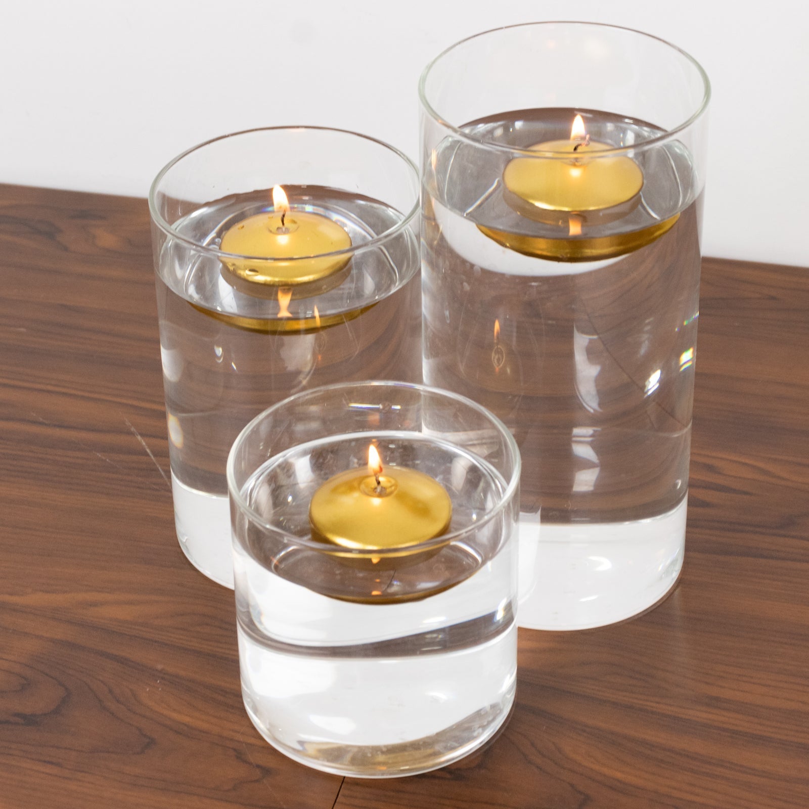 12 Pack 2" Metallic Gold Floating Candles â€“ Unscented Dripless Long - Lasting Disc Wax Candles for Weddings & Table DÃ©cor - Bell Racket Store