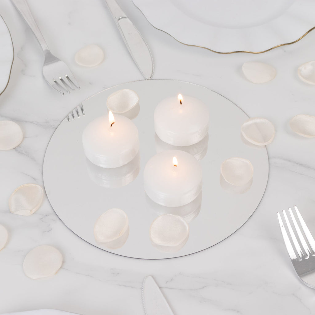 12 Pack 2" White Floating Candles â€“ Unscented Dripless Long - Lasting Disc Wax Candles for Weddings & Table DÃ©cor - Bell Racket Store