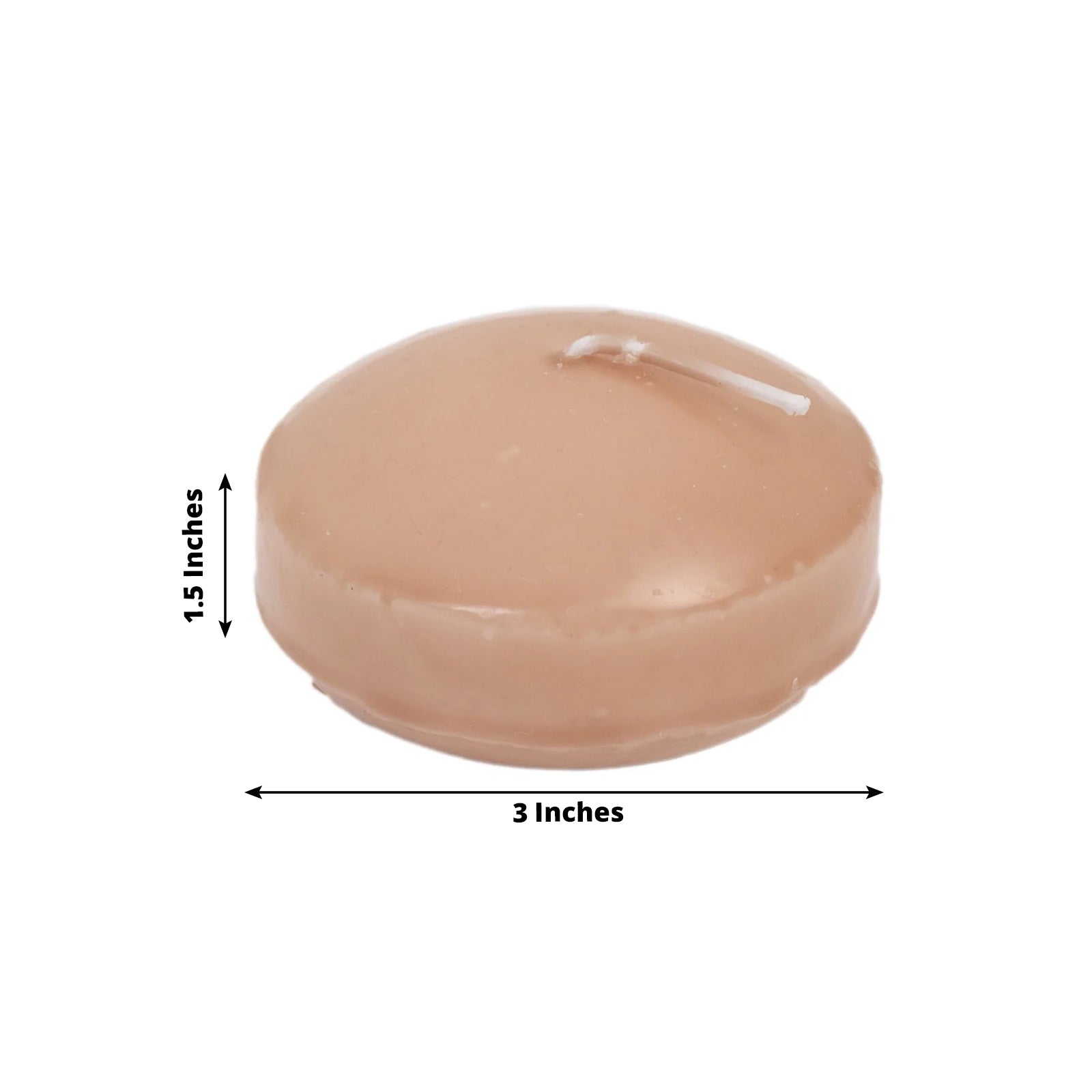 12 Pack 3" Beige Floating Candles, Unscented Dripless Wax Discs for Centerpieces - Bell Racket Store