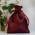 12 Pack 3"x4" Burgundy Satin Drawstring Wedding Party Favor Gift Bags