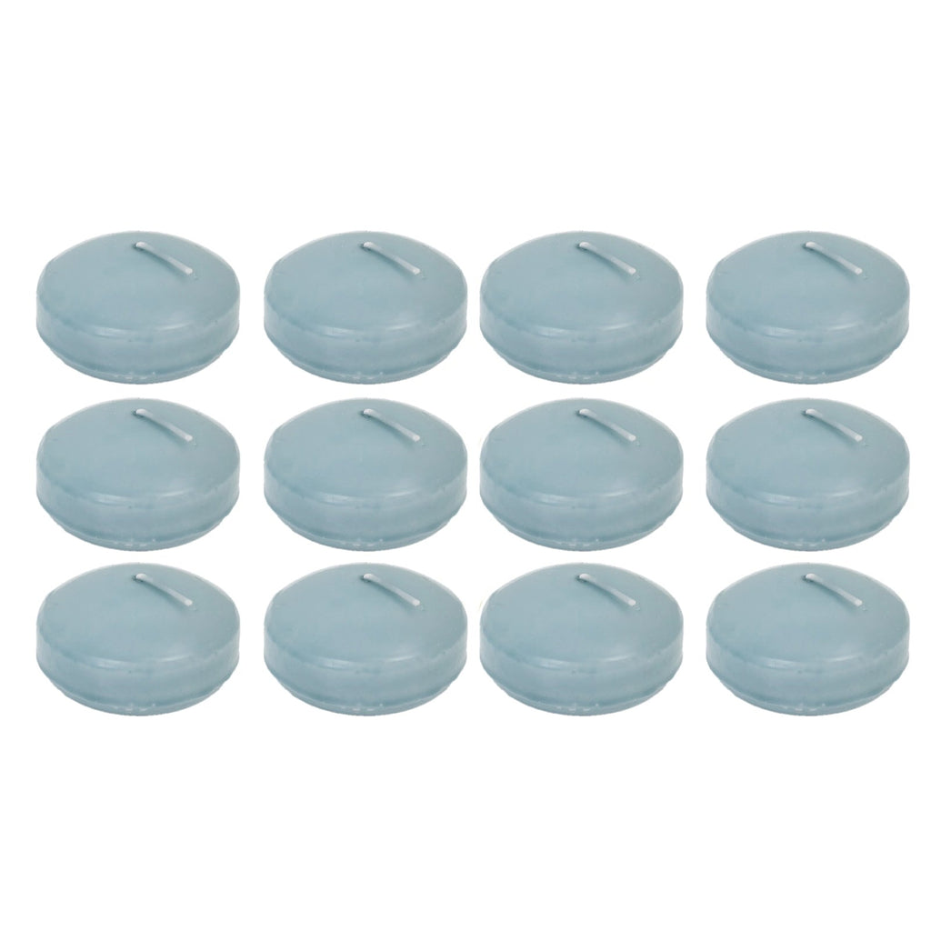 12 Pack 3" Dusty Blue Floating Candles, Unscented Dripless Wax Discs for Centerpieces - Bell Racket Store