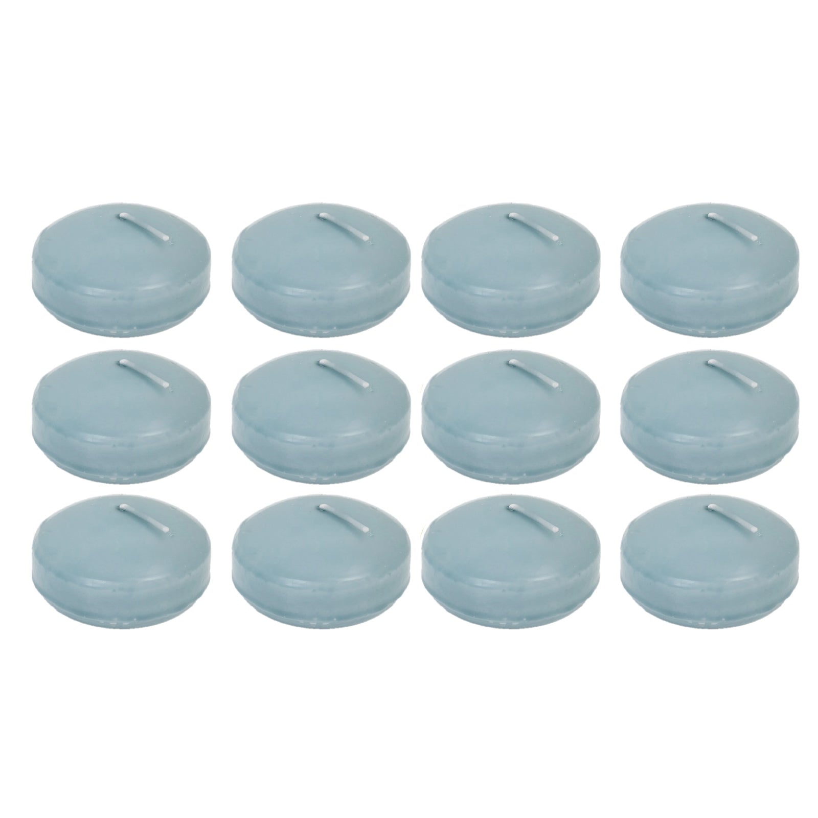 12 Pack 3" Dusty Blue Floating Candles, Unscented Dripless Wax Discs for Centerpieces - Bell Racket Store