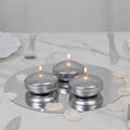 12 Pack 3" Silver Floating Candles, Unscented Dripless Wax Discs for Centerpieces - Bell Racket Store