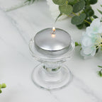 12 Pack 3" Silver Floating Candles, Unscented Dripless Wax Discs for Centerpieces - Bell Racket Store