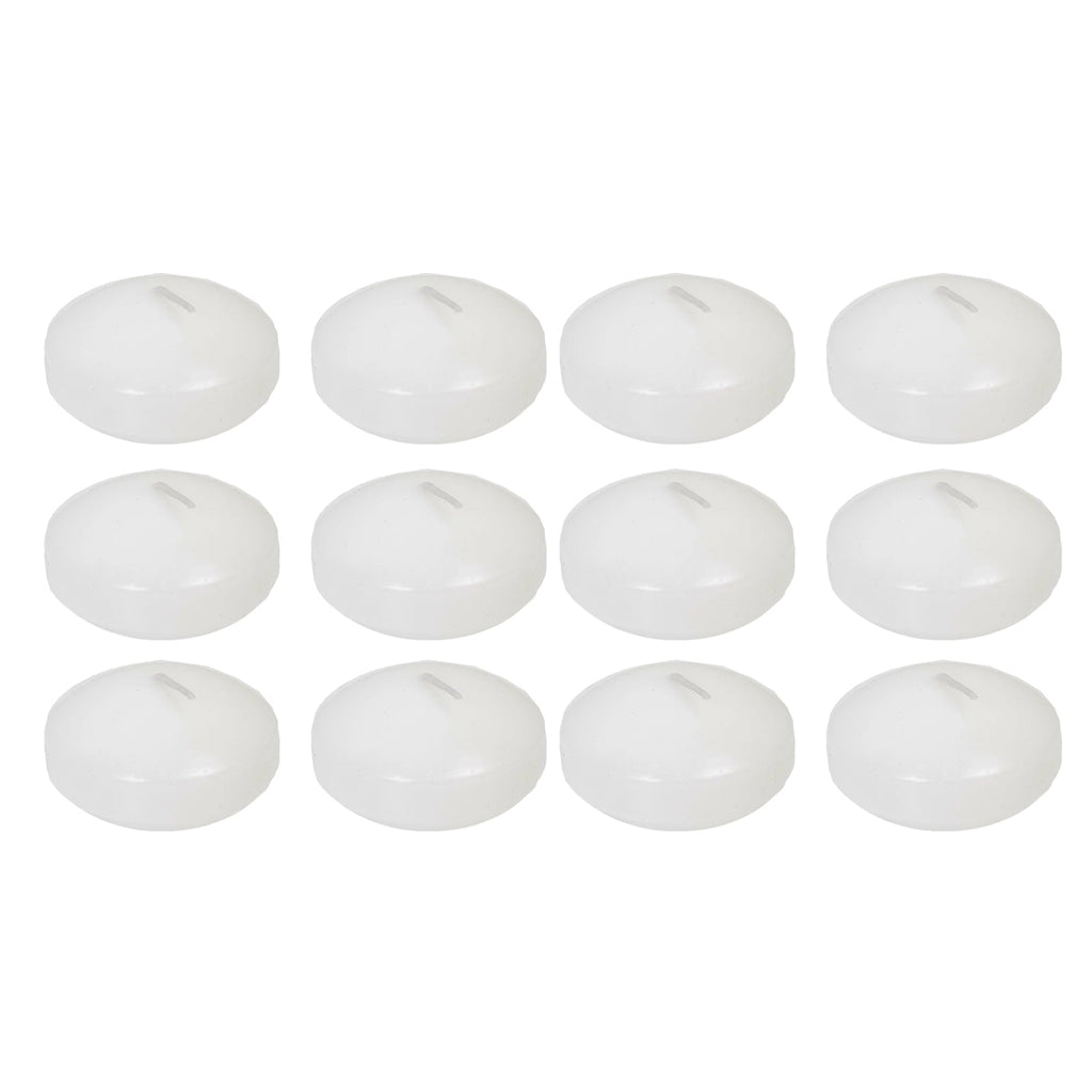 12 Pack 3" White Floating Candles, Unscented Dripless Wax Discs for Centerpieces - Bell Racket Store