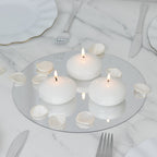 12 Pack 3" White Floating Candles, Unscented Dripless Wax Discs for Centerpieces - Bell Racket Store