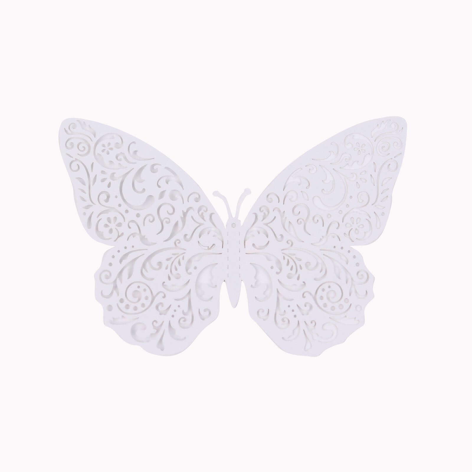 12 - Pack 3D Butterfly Wall Decals, DIY Removable Mural Stickers White Cake Decorations Eye - Catching Design - Bell Racket Store