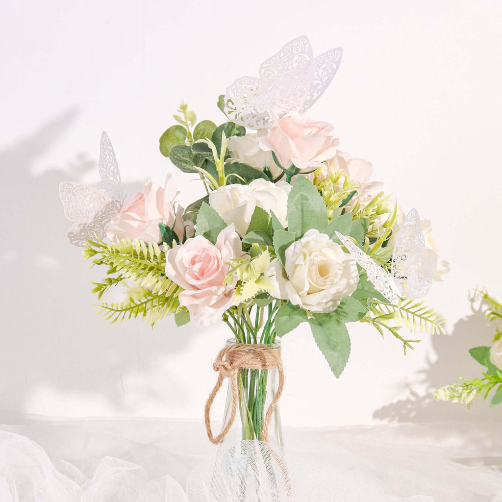 12 - Pack 3D Butterfly Wall Decals, DIY Removable Mural Stickers White Cake Decorations Eye - Catching Design - Bell Racket Store