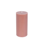 12 - Pack 3"x6" Unscented Dripless Pillar Candles â€“ Dusty Rose Long - Burning Paraffin Wax with Cotton Wicks - Bell Racket Store